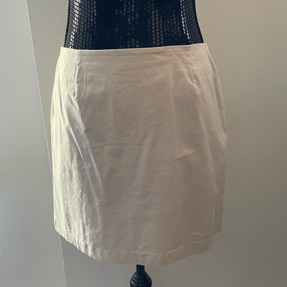 Vintage Y2K Gap Stretch Beige Skirt Size 10